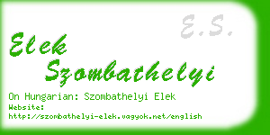 elek szombathelyi business card